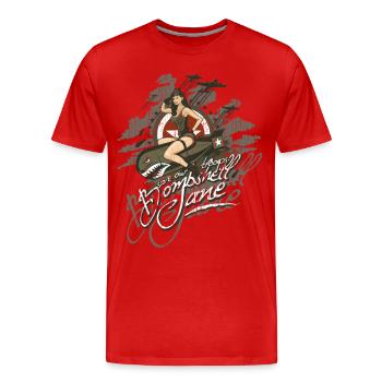 bombshell_jane - Men's Premium Organic T-Shirt - red - Front - Damien (186cm)