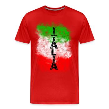 italia - Männer Premium Bio T-Shirt - Rot - Vorne - Damien (186cm)
