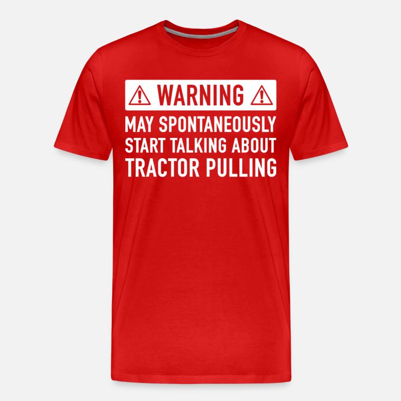 Funny Tractor Pulling-Geschenk-Idee - Männer Premium Bio T-Shirt - Rot