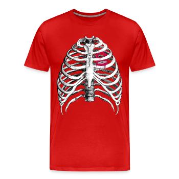 Kettlebell Heart // Amour - T-shirt bio Premium Homme - rouge - Devant - Damien (186cm)