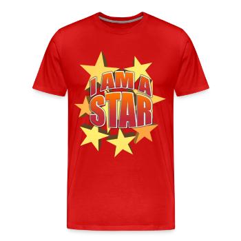 Je suis une star - T-shirt bio Premium Homme - rouge - Devant - Damien (186cm)