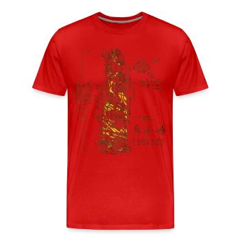 Da Vinci Beer - Men's Premium Organic T-Shirt - red - Front - Damien (186cm)