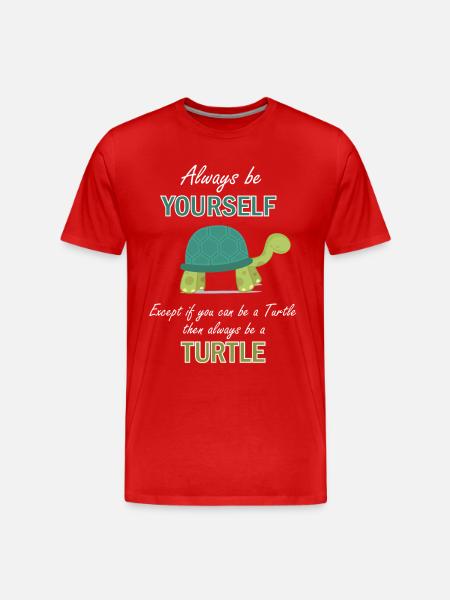 Turtle motivation funny saying gift - Men's Premium Organic T-Shirt - red
