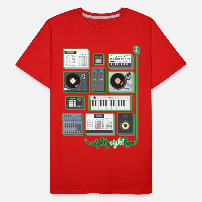 Ensemble complet de 88 BPM (vert) T-shirt bio Premium Homme