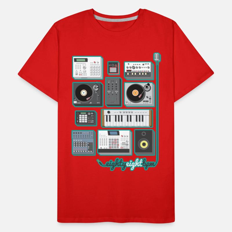 88 BPM Ensemble complet (cyan) T-shirt bio Premium Homme