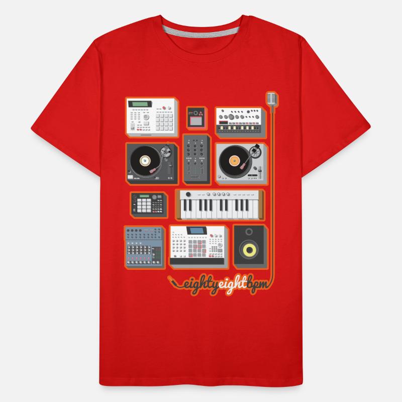 Ensemble complet de 88 BPM (orange / jaune) T-shirt bio Premium Homme