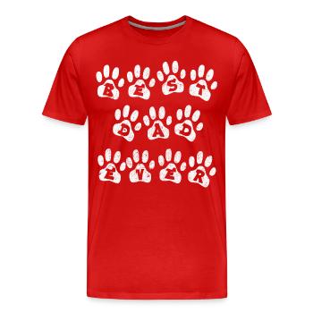 Best Dog Dad EVER Shirt - Men's Premium Organic T-Shirt - red - Front - Damien (186cm)