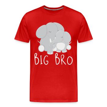 big bro - Männer Premium Bio T-Shirt - Rot - Vorne - Damien (186cm)