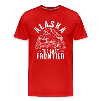 Alaska - T-shirt bio Premium Homme - rouge - Devant - Damien (186cm)