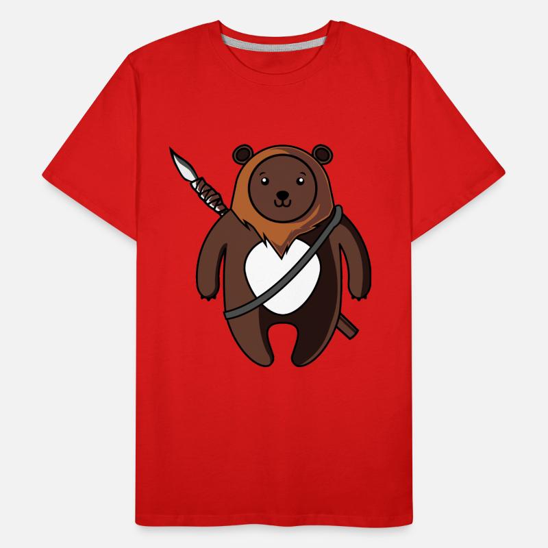 Ours mignon avec une lance T-shirt bio Premium Homme