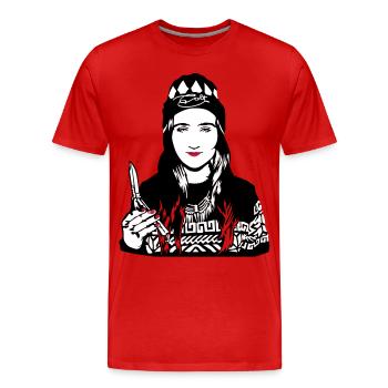 Colt - Butterfly Girl - T-shirt bio Premium Homme - rouge - Devant - Damien (186cm)