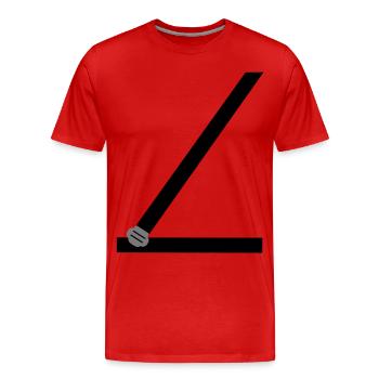 ceinture de sécurité - T-shirt bio Premium Homme - rouge - Devant - Damien (186cm)