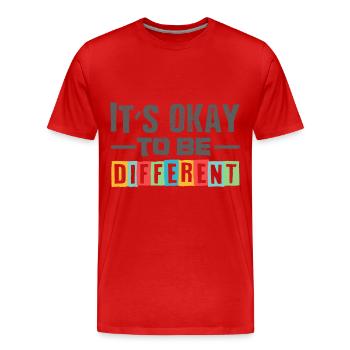 autismus anders verschieden geschenk shirt - Männer Premium Bio T-Shirt - Rot - Vorne - Damien (186cm)
