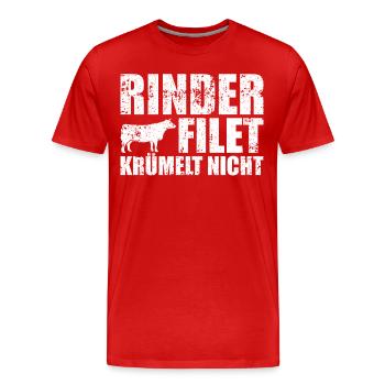 Grillen Griller Grill BBQ Grillkohle Geschenkidee - Männer Premium Bio T-Shirt - Rot - Vorne - Damien (186cm)