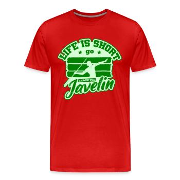 Lancer du javelot lancer du javelot - T-shirt bio Premium Homme - rouge - Devant - Damien (186cm)