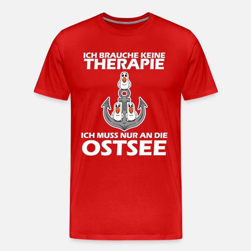Ostsee Geschenk - Männer Premium Bio T-Shirt - Rot