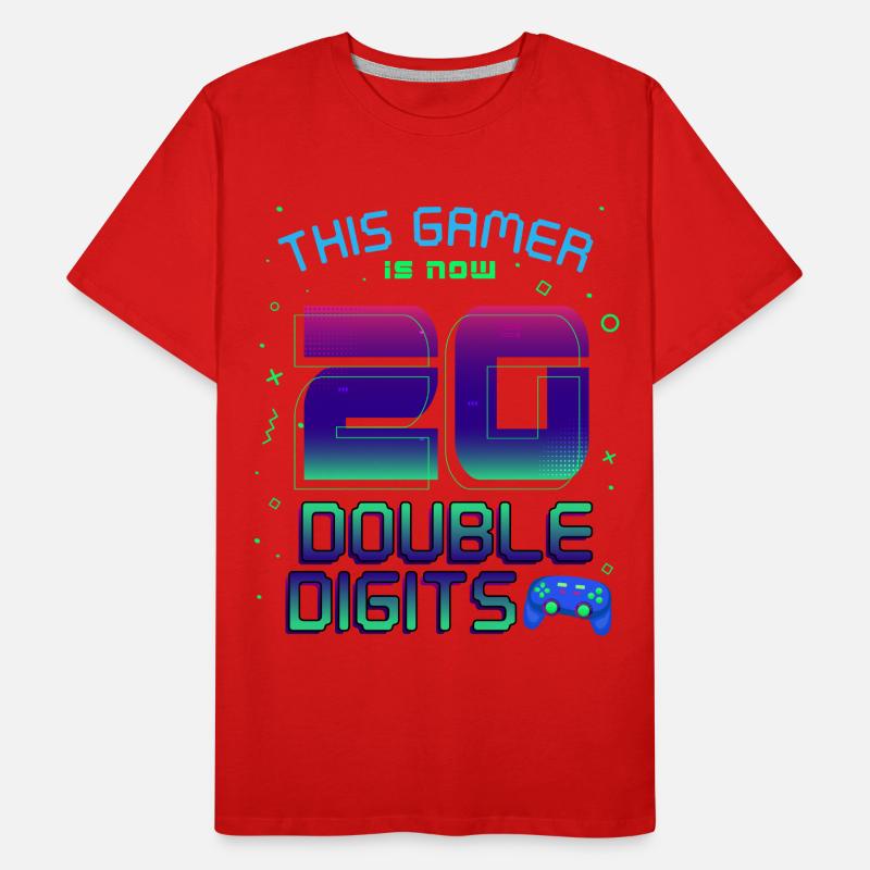 This Gamer Is Now 20 Double Digit 20. Men's Premium Organic T-Shirt