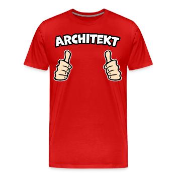 Architekt Architektur Bauzeichner - Männer Premium Bio T-Shirt - Rot - Vorne - Damien (186cm)