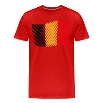 Flag Of Belgium / Tricolour (Scribble) - Men's Premium Organic T-Shirt - red - Front - Damien (186cm)