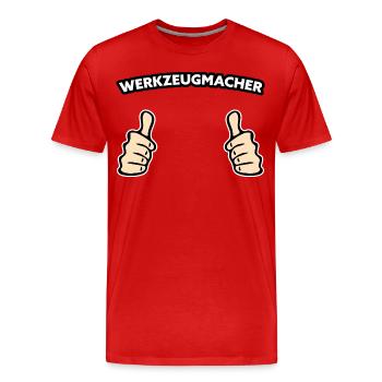 Werkzeugmacher Handwerker Geschenkidee - Männer Premium Bio T-Shirt - Rot - Vorne - Damien (186cm)