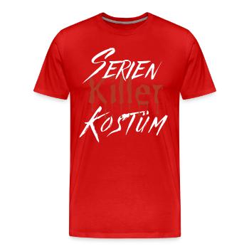 Serien Killer Kostüm Horror Halloween Grusel Fun - Männer Premium Bio T-Shirt - Rot - Vorne - Damien (186cm)