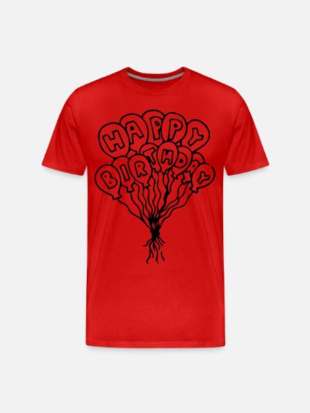 Tillykke med fødselsdagen fødselsdagsfest fødselsdag - Herre Premium T-shirt økologisk - rød