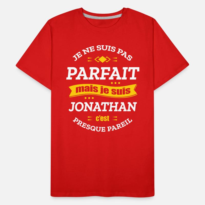 JONATHAN PARFAIT - PRENOM JONATHAN T-shirt bio Premium Homme