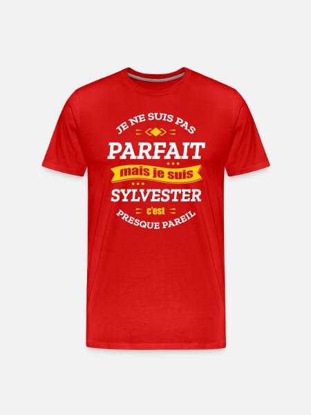 SYLVESTER PARFAIT - PRENOM SYLVESTER - T-shirt bio Premium Homme - rouge