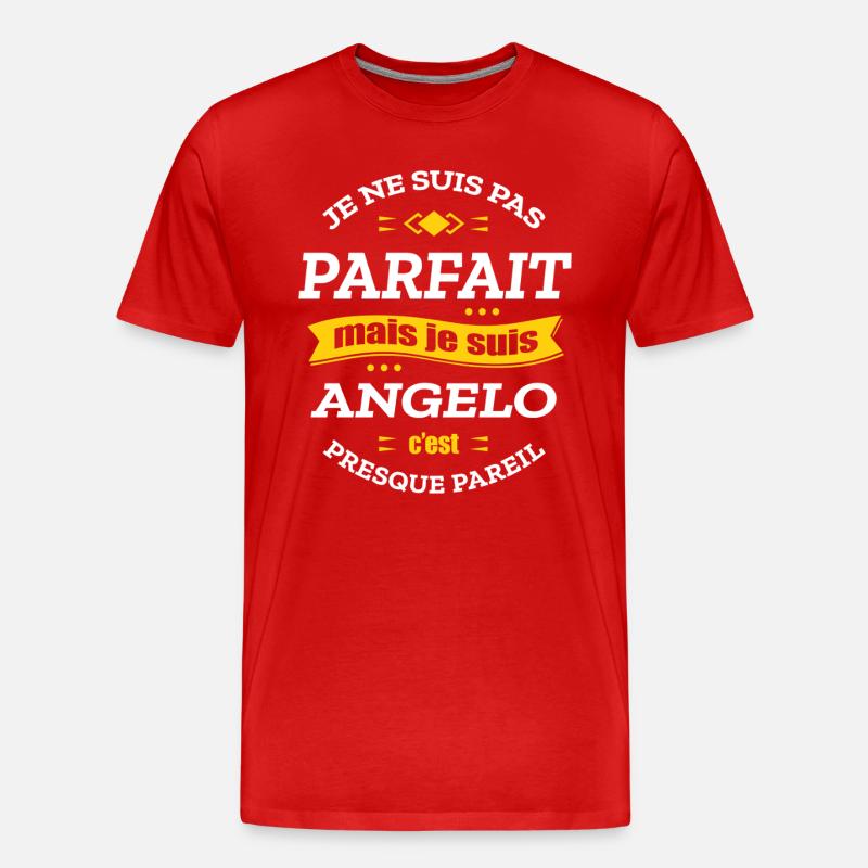 ANGELO PARFAIT - PRENOM ANGELO - T-shirt bio Premium Homme - rouge