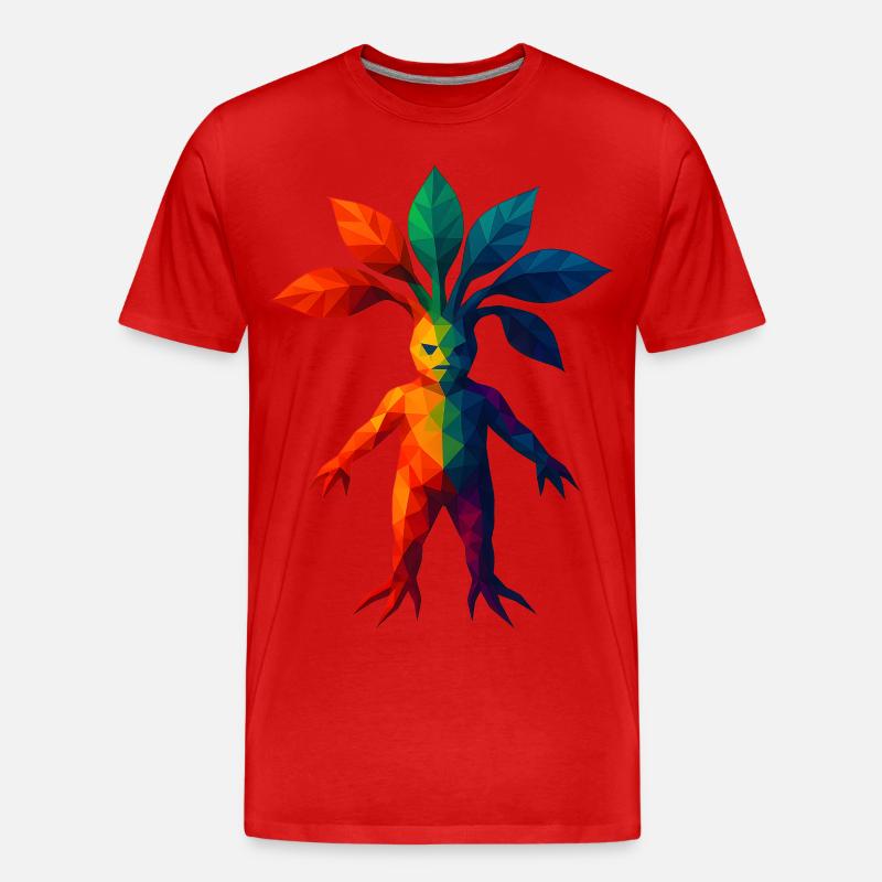 WPAP Stil - Alraune - Männer Premium Bio T-Shirt - Rot