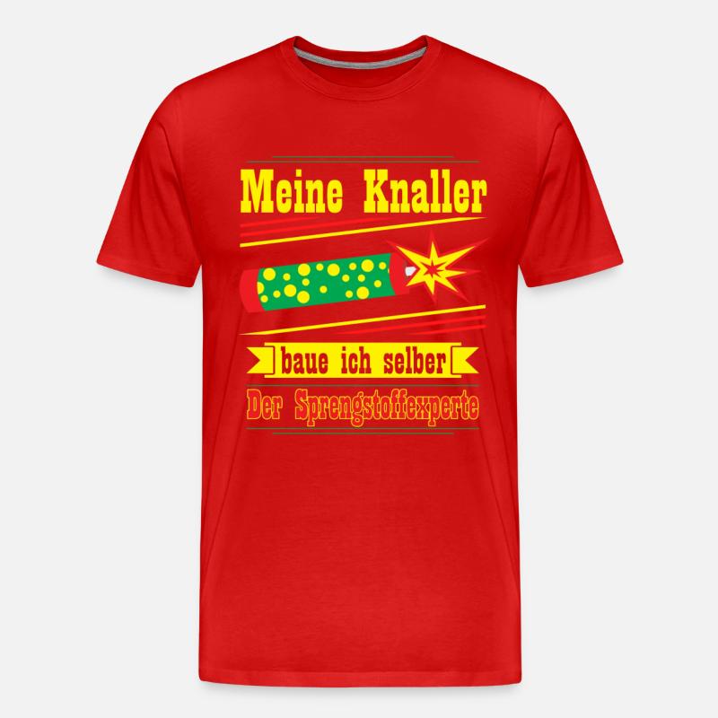 Sprengstoffexperte, silvester - Männer Premium Bio T-Shirt - Rot
