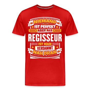 Lustiger Spruch Regisseur - Männer Premium Bio T-Shirt - Rot - Vorne - Damien (186cm)