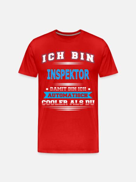 INSPEKTOR - Männer Premium Bio T-Shirt - Rot