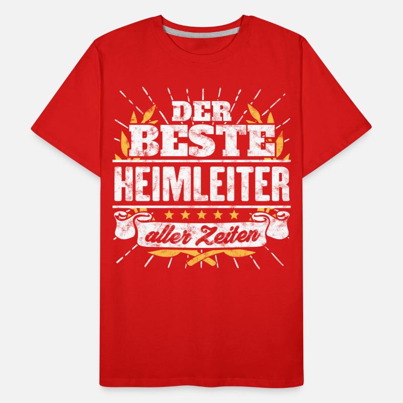 Bester Heimleiter Spruch Geschenk Shirt Männer Premium Bio T-Shirt