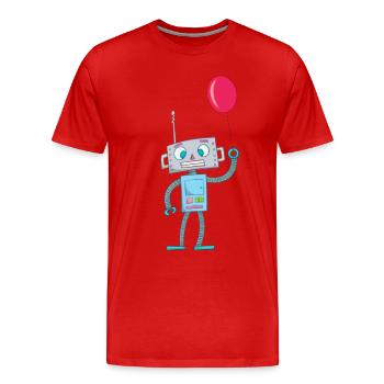 Cute Robot Kids Tees - T-shirt bio Premium Homme - rouge - Devant - Damien (186cm)