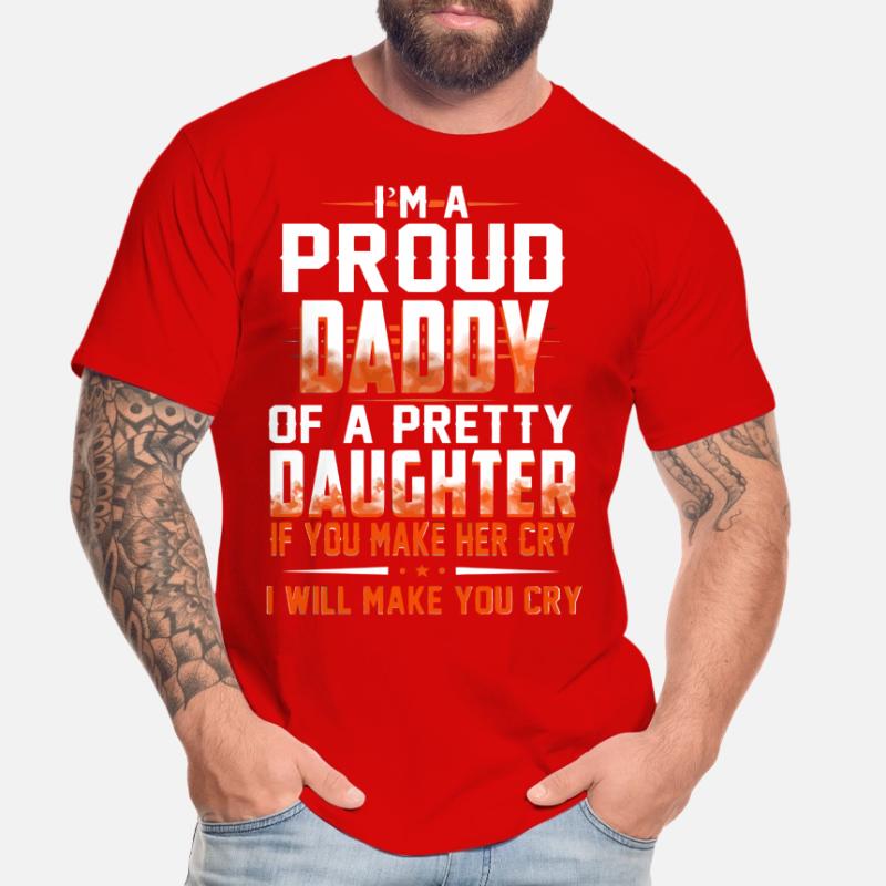 Ich bin ein stolzer Papa oder eine hübsche Tochter Männer Premium Bio T-Shirt