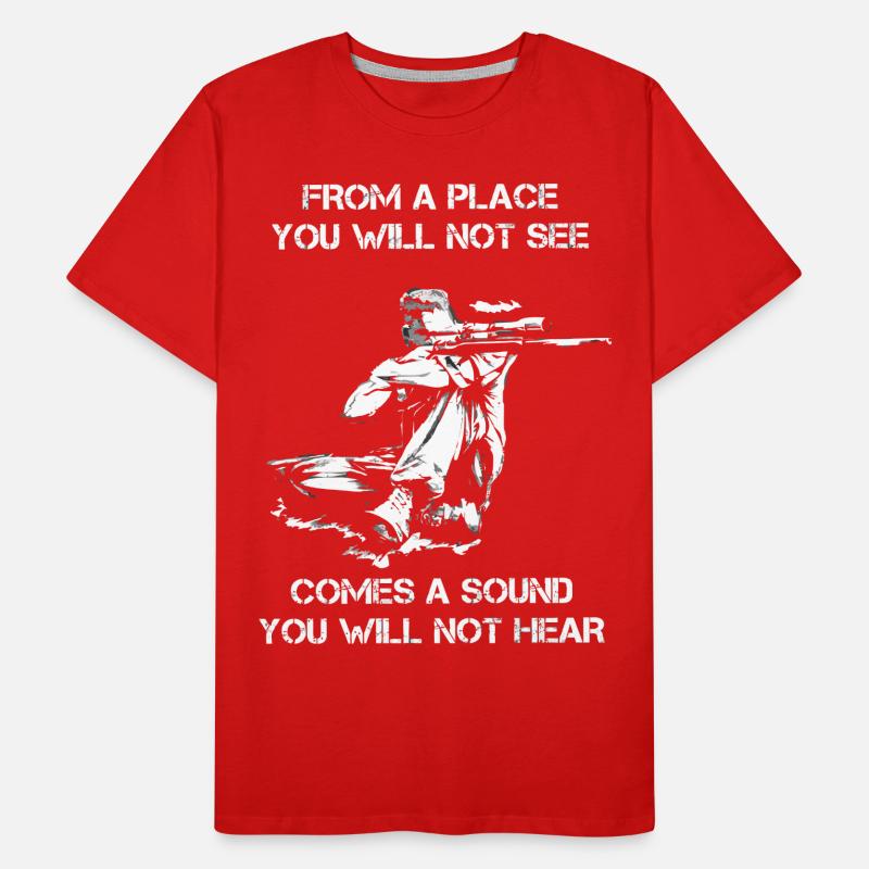 Von einem Ort, den Sie nicht sehen werden Männer Premium Bio T-Shirt