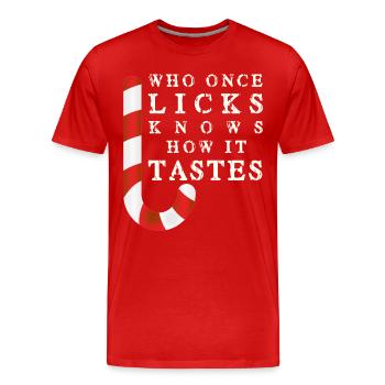 slogan drôle de Noël - T-shirt bio Premium Homme - rouge - Devant - Damien (186cm)