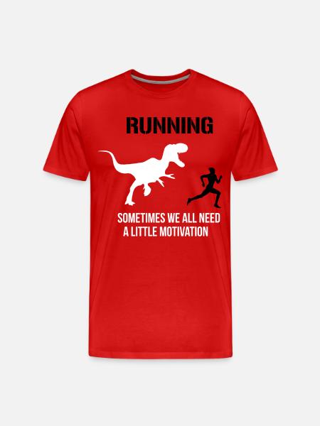 Motivation to run - Men's Premium Organic T-Shirt - red