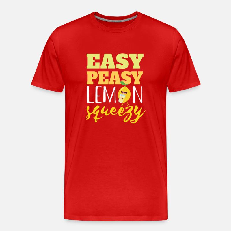Easy Peasy Lemon Squeezy - Männer Premium Bio T-Shirt - Rot