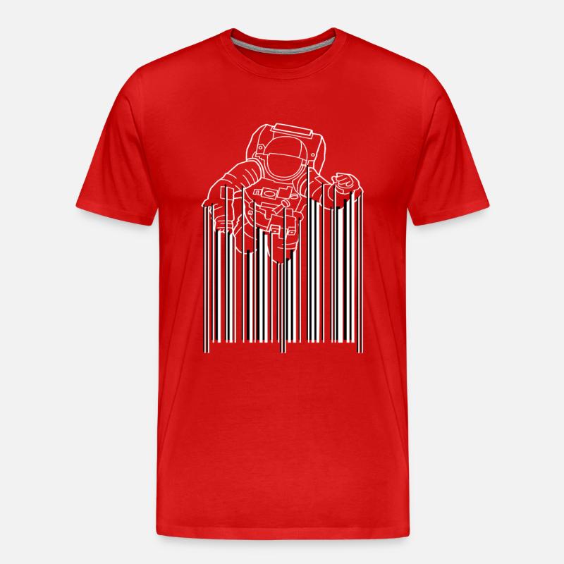 Astrocode Astronaut Space - Men's Premium Organic T-Shirt - red