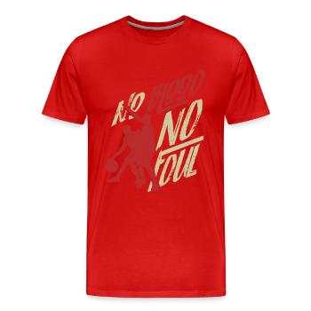 No Blood No Foul - Basketball Schiedsrichter Dunk - Männer Premium Bio T-Shirt - Rot - Vorne - Damien (186cm)
