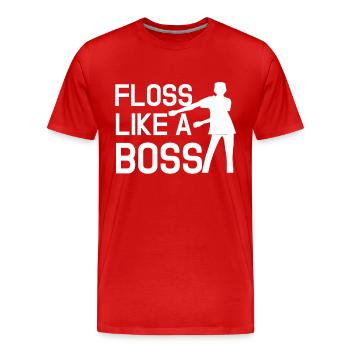 Floss Like A Boss - Männer Premium Bio T-Shirt - Rot - Vorne - Damien (186cm)
