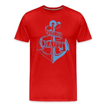 Feelin Nauti - Anchor Maritim cadeau drôle - T-shirt bio Premium Homme - rouge - Devant - Damien (186cm)