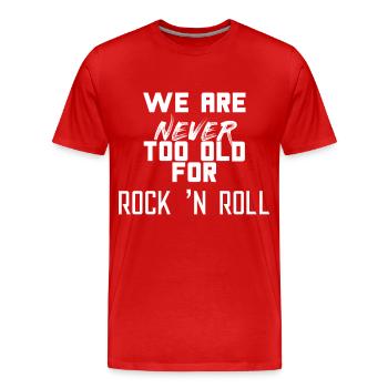 ROCK AND ROLL - Männer Premium Bio T-Shirt - Rot - Vorne - Damien (186cm)