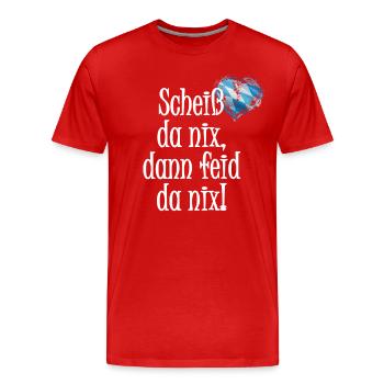 Merde, la Bavière - T-shirt bio Premium Homme - rouge - Devant - Damien (186cm)