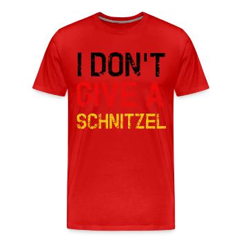 Schnitzel - German Germany Funny Gift - Men's Premium Organic T-Shirt - red - Front - Damien (186cm)