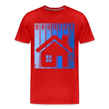 Bauherr Bauleiter - Männer Premium Bio T-Shirt - Rot - Vorne - Damien (186cm)