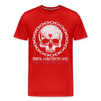 Speedcore Techno Industrial Festival Geschenk - Männer Premium Bio T-Shirt - Rot - Vorne - Damien (186cm)