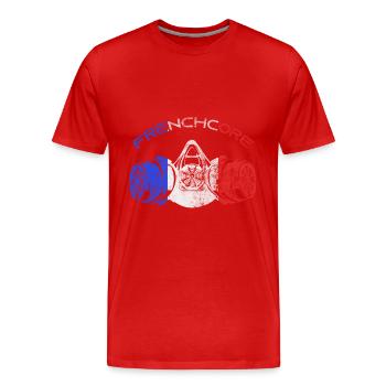 Frenchcore Speedcore Rave Gift - Men's Premium Organic T-Shirt - red - Front - Damien (186cm)